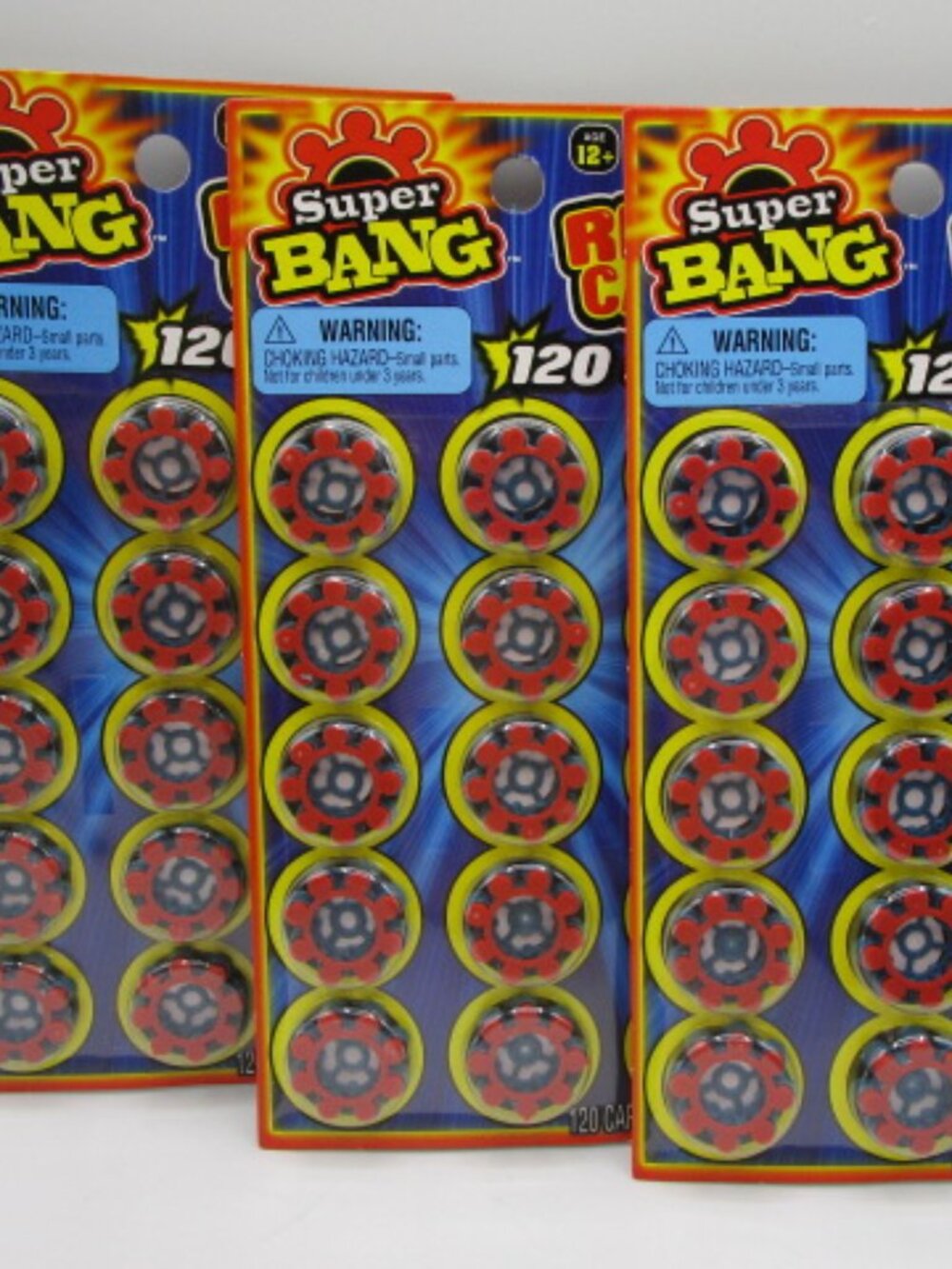 Super Bang Rings Caps 120 Shots Per Pack Lot Of 3 Packs --- 360 Total Shots